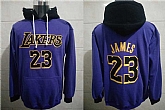 Los Angeles Lakers 23 Lebron James Purple All Stitched Hooded Sweatshirt,baseball caps,new era cap wholesale,wholesale hats